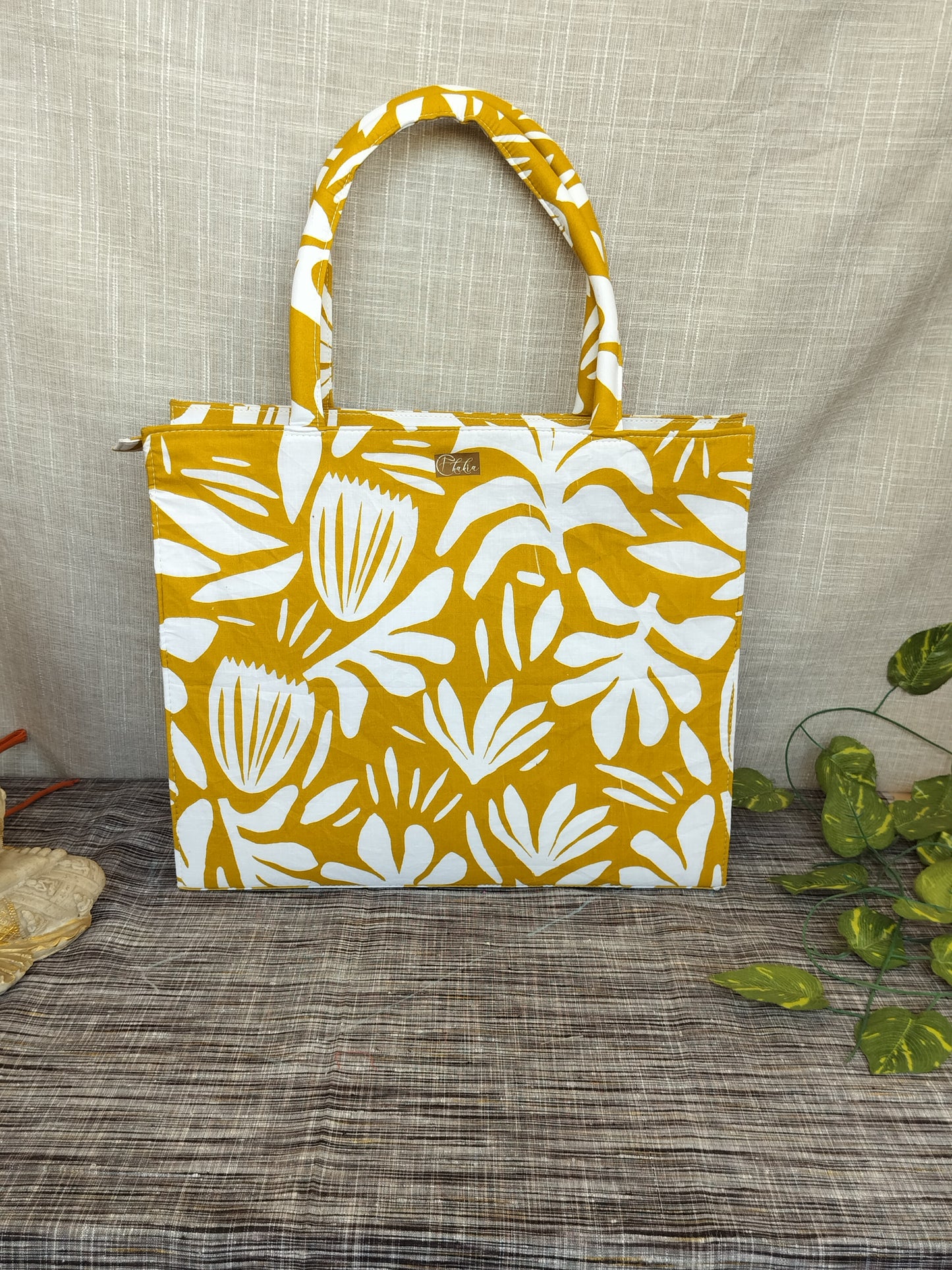Yellow Butter Large Tote Bag