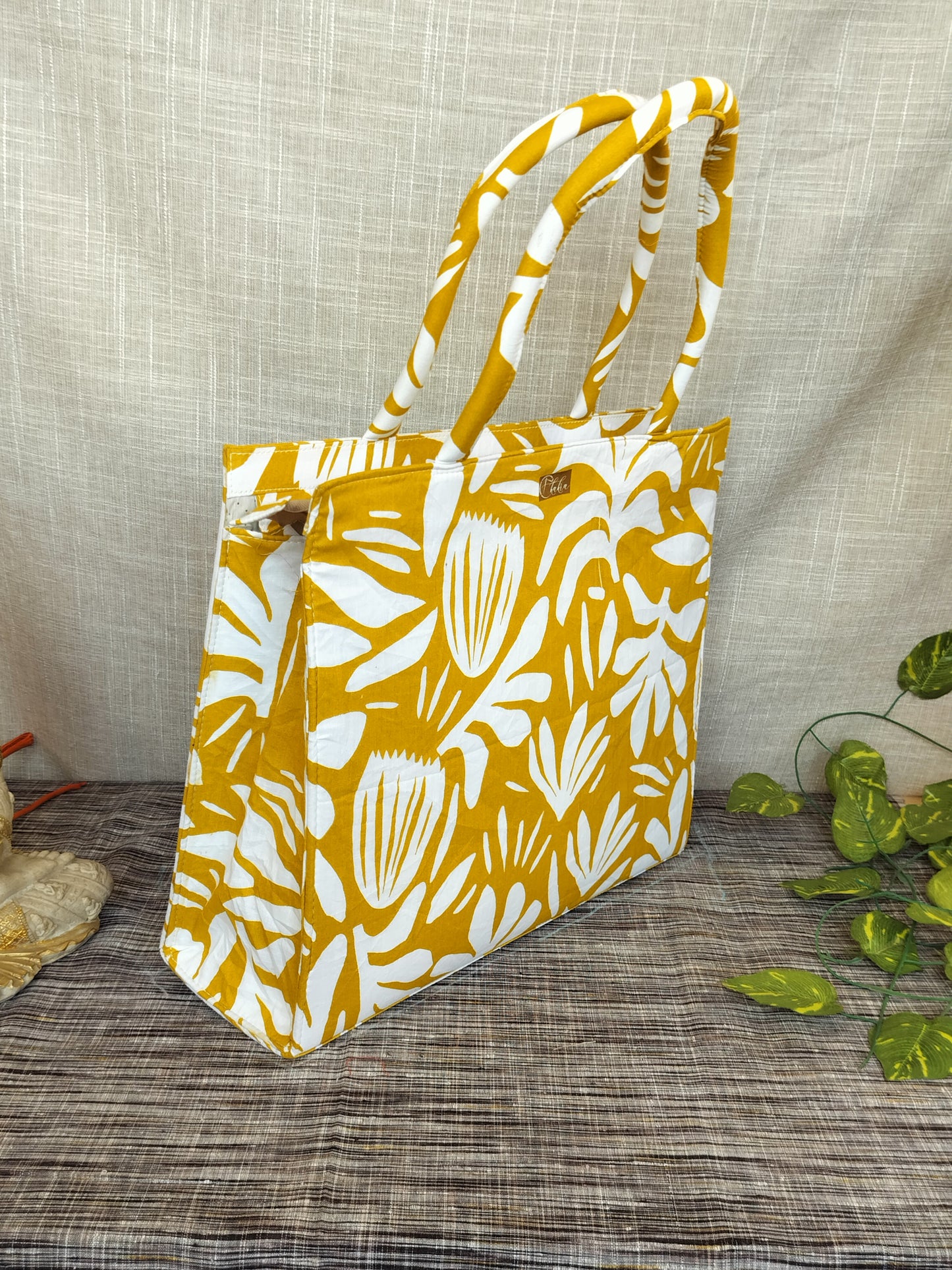 Yellow Butter Large Tote Bag