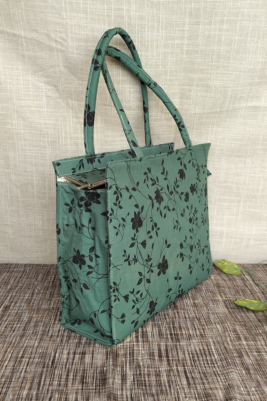 Basil Green Large Tote Bag